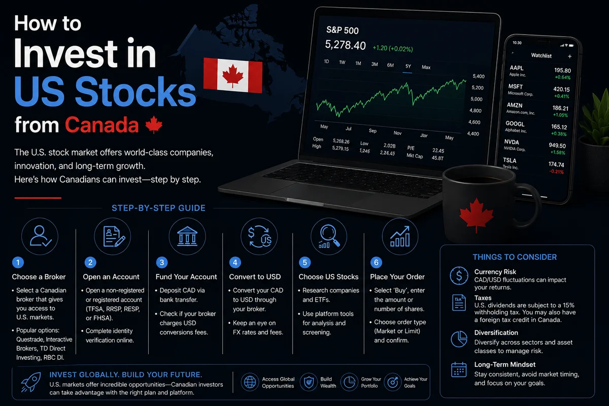 How to Invest in US Stocks from Canada (2026 Guide)