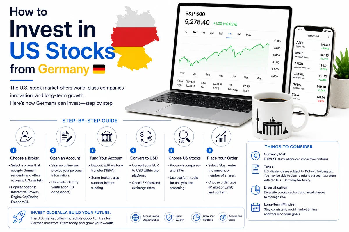 How to Invest in US Stocks from Germany: The Complete 2026 Guide