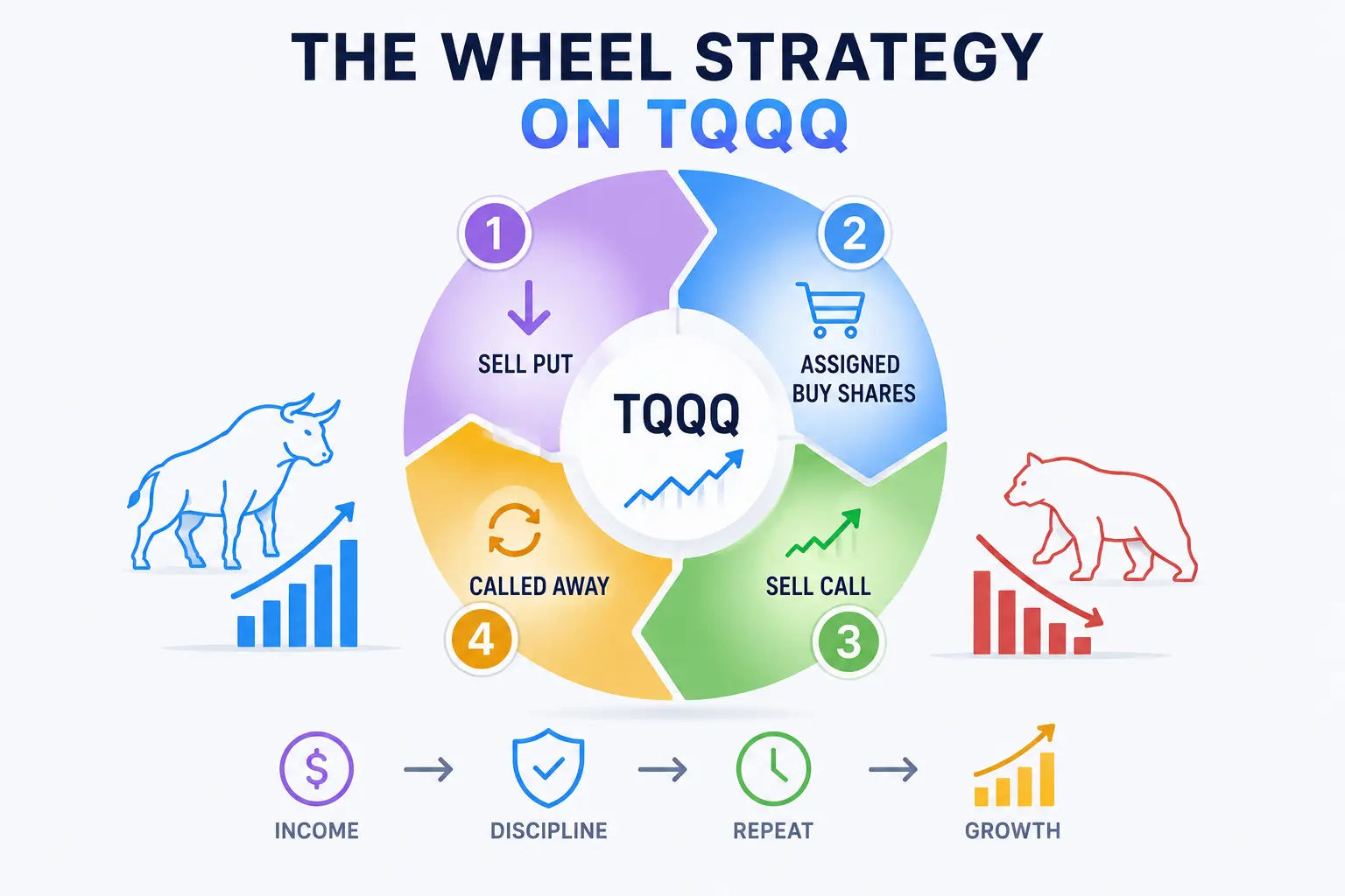 The Wheel Strategy on TQQQ: Step-by-Step (And Why You Should Think Twice)